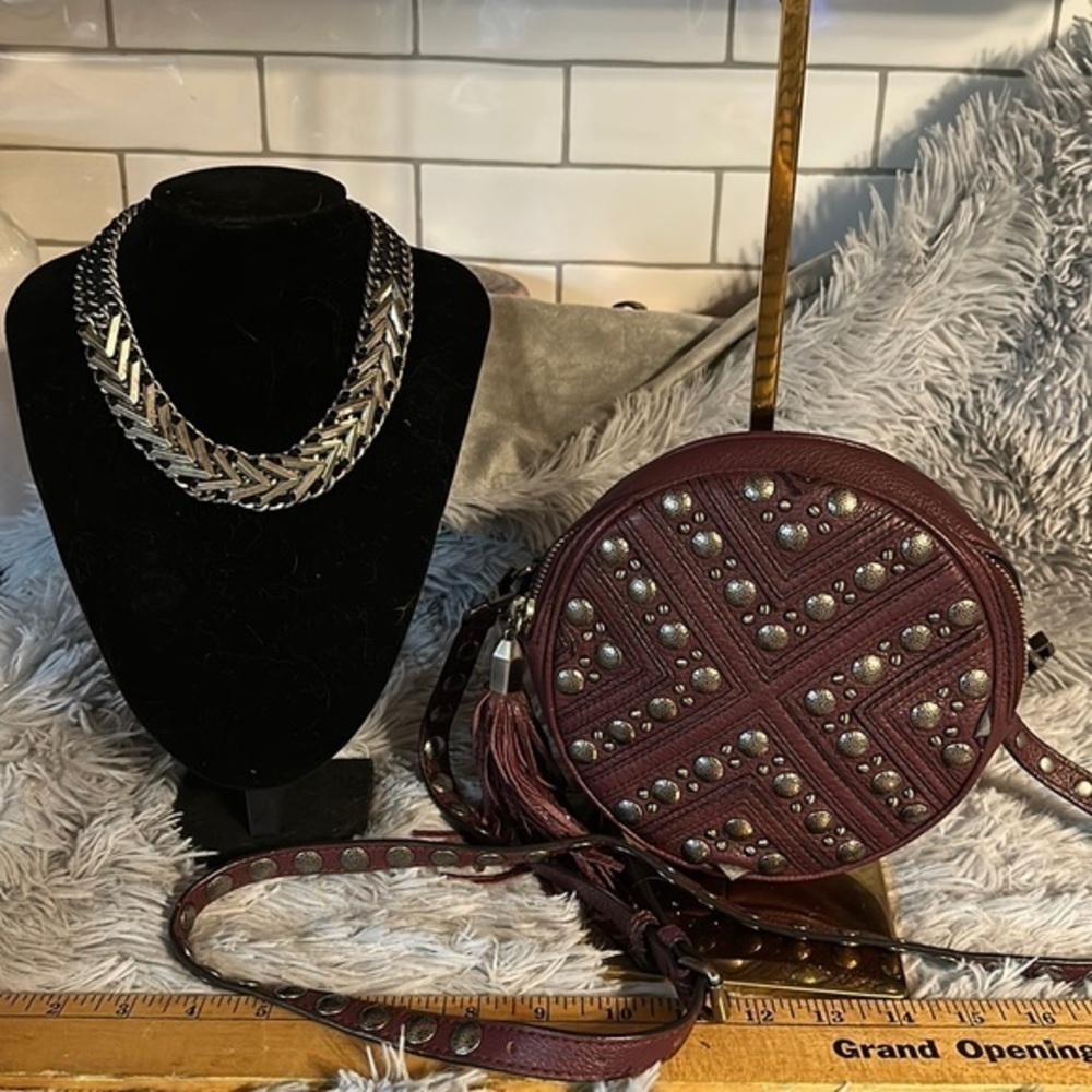 Rebecca minkoff bundle. Purse and necklace. Studded bag